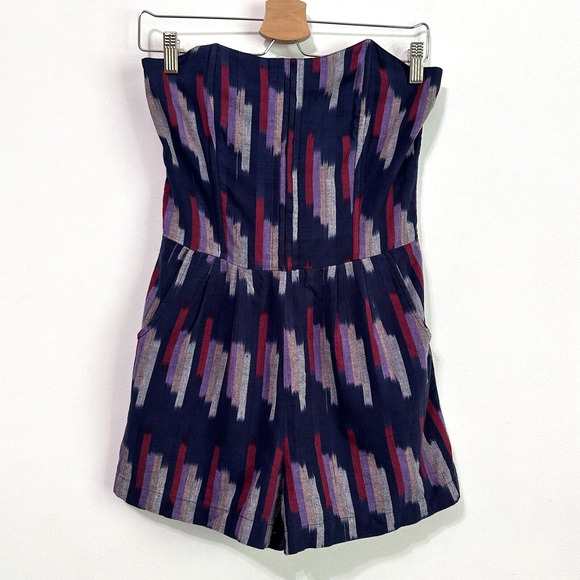 Urban Outfitters Staring At Stars Romper S Strapless Pockets Smocked Summer - Picture 1 of 8